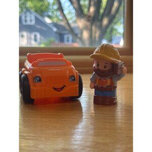 Fisher-Price Little People Construction Worker & Orange Truck Toy Set